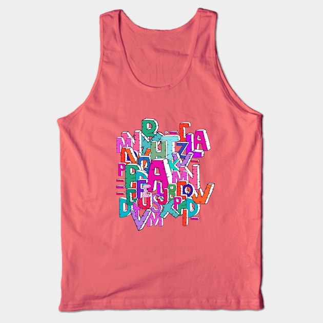 Alphabet Tank Top by Brains